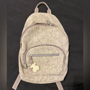 Used TOUS stone color nylon backpack